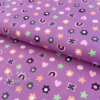 Puuvillakangas Love mauve