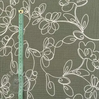 Kaksinkertainen harsokangas/musliini EMBROIDERY Climbing flowers pickle