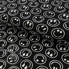 Neulos Happy faces black digital print