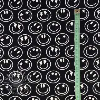 Neulos Happy faces black digital print
