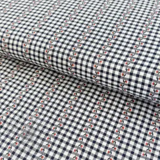 Puuvillakangas JACQUARD Climbing navy