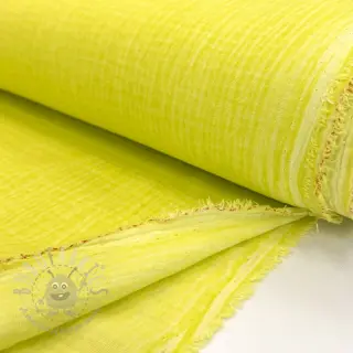Kaksinkertainen harsokangas/musliini Vintage neon yellow