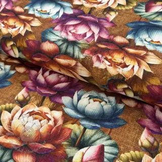 Viskoosi pellavalla Marigold design C digital print
