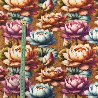 Viskoosi pellavalla Marigold design C digital print