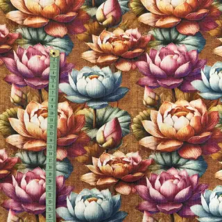 Viskóza s ľanom Marigold design C digital print