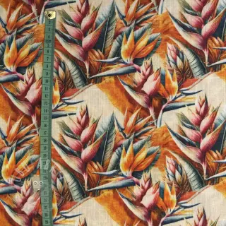 Viskoosi pellavalla Marigold design Ja digital print