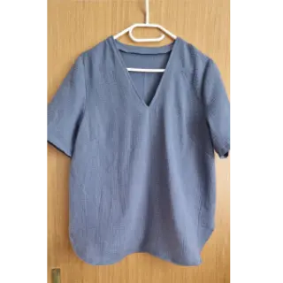 Dvojitá gázovina/mušelín jeans blue