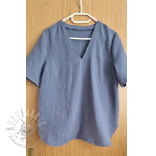 Kaksinkertainen harsokangas/musliini jeans blue