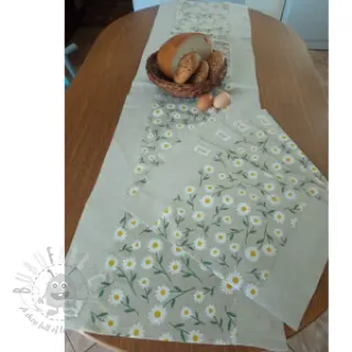 Sisustuskangas Linenlook Daisy sweet field