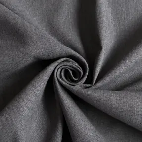 Bavlnená látka s ľanom PREMIUM dark grey
