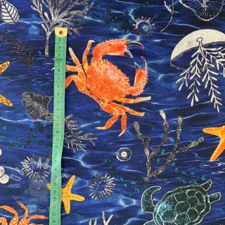Sisustuskangas teflonkäsittelyllä SEA LIFE ANIMALS