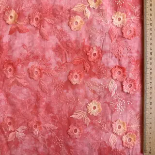 Bavlnená látka TIE DYE EMBROIDERY Poppy design K
