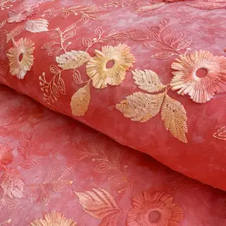 Bavlnená látka TIE DYE EMBROIDERY Poppy design K