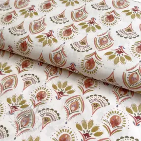 Puuvillakangas Motif off white digital print