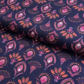 Bavlnená látka Motif navy digital print
