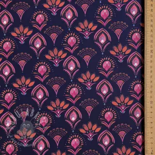Puuvillakangas Motif navy digital print