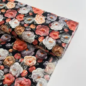 Viskoosi RAYON POPLIN Knitted design F digital print