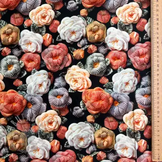 Viskoosi RAYON POPLIN Knitted design F digital print