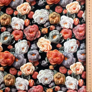 Viskóza RAYON POPLIN Knitted design F digital print