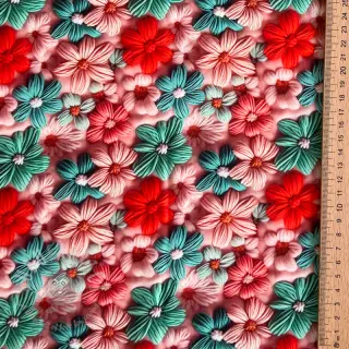 Viskoosi RAYON POPLIN Knitted design D digital print