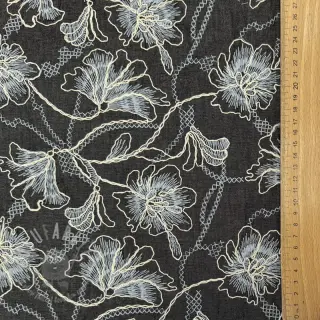 Puuvillakangas JEANS EMBROIDERY Lisa design C