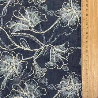 Puuvillakangas JEANS EMBROIDERY Lisa design A