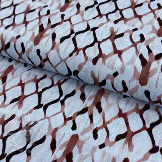 Viskoosi pellavalla Ivy Diamonds design A digital print