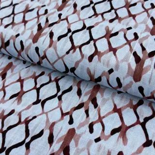 Viskóza s ľanom Ivy Diamonds design A digital print