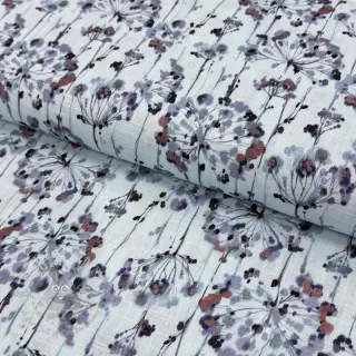 Viskoosi pellavalla Agapanthus design B digital print