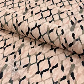 Viskoosi pellavalla Ivy Diamonds design B digital print