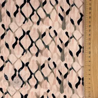 Viskoosi pellavalla Ivy Diamonds design B digital print