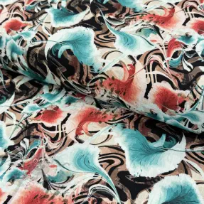 Viskoosi pellavalla Paint chaos design B digital print