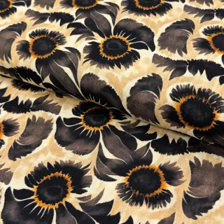 Viskóza s ľanom Sunlower design A digital print