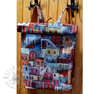 Sisustuskangas GOBELIN PREMIUM Happy colourful village