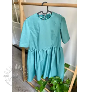 Puuvillapopliini cyan