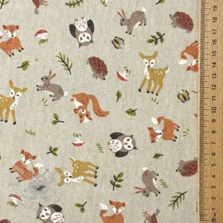 Sisustuskangas Linenlook premium Forest Friend Animal