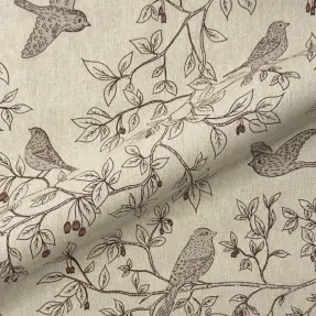 Dekoračná látka Linenlook premium Branch Bird Song