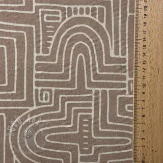 Sisustuskangas Linenlook premium Curve Maze Line
