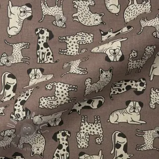 Sisustuskangas Linenlook premium Dog Wildlife Art