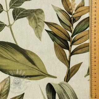 Sisustuskangas Linenlook Botanic Bold Leaf digital print