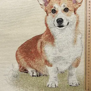 Sisustuskangas GOBELIN PREMIUM Sitting Corgi Dog PANEL