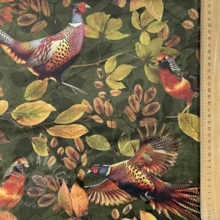 Sisustuskangas VELVET Pheasant Forest Leaf
