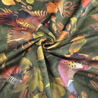 Sisustuskangas VELVET Pheasant Forest Leaf