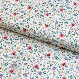 Puuvillakangas Flowers Tara off white design B digital print