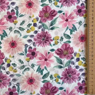 Puuvillakangas Flower Sonja mauve digital print