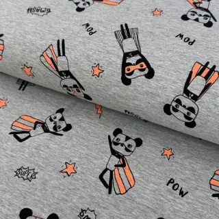 Úplet NEON Super heroes light grey melange