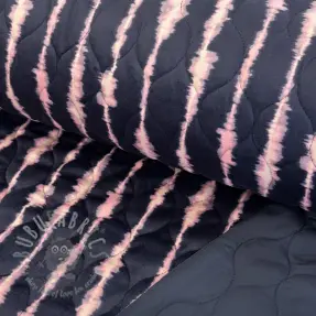 Tikattu kangas VELVET Stripes navy