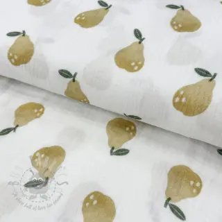 Kaksinkertainen harsokangas/musliini Pears design B digital print