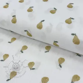 Kaksinkertainen harsokangas/musliini Pears design Ja digital print