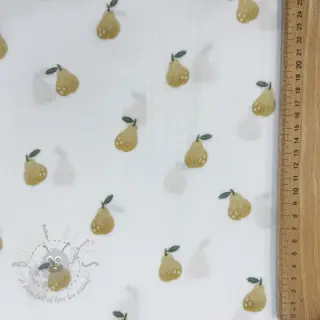 Kaksinkertainen harsokangas/musliini Pears design A digital print